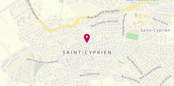 Plan de Au Petit Bouchon, 5 Rue Jean Richepin, 66750 Saint-Cyprien