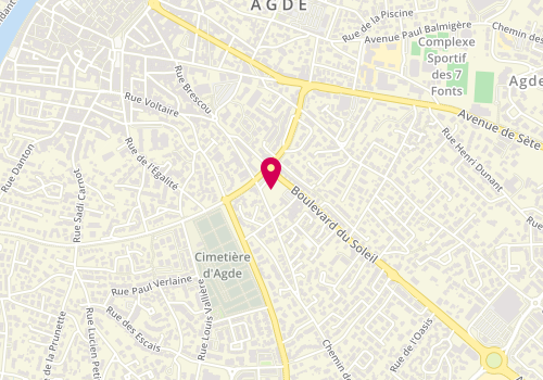 Plan de Les Caves Richemer - Agde, 2 Boulevard du Soleil, 34300 Agde