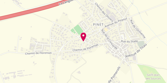 Plan de Les Domaines de Petit Roubie, Chemin Roubie, 34850 Pinet