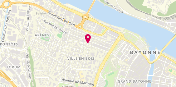 Plan de Les Domaines Qui Montent, 24 avenue Maréchal Foch, 64100 Bayonne