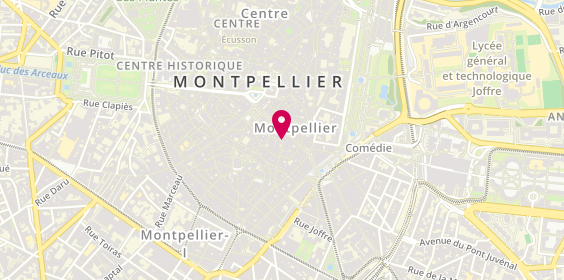 Plan de Aux Grands Vins de France, 1 et 3 Rue de l'Argenterie, 34000 Montpellier
