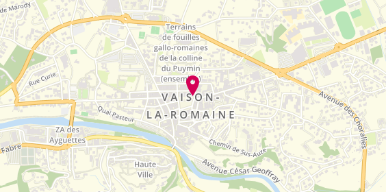 Plan de L'Arbre à Vins, 14 place Montfort, 84110 Vaison-la-Romaine