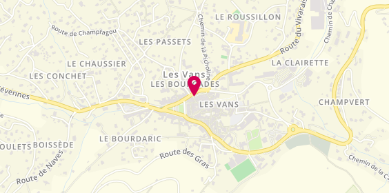Plan de La Fromagerie Vanséenne, C44J+8P
10 place Henri Thibon, 07140 Les Vans