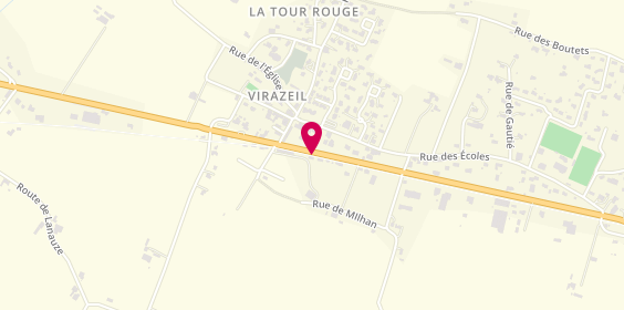 Plan de Le Petit Cellier Virazeil - Cave à Vins, 1220 Route de Miramont de Guyenne, 47200 Virazeil