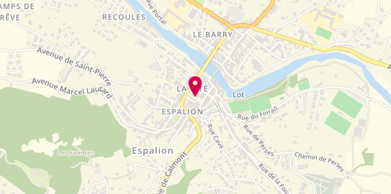 Plan de Les Vins d'Eric, 36 Rue Droite, 12500 Espalion