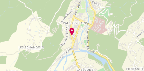 Plan de La Valsoise - Produits fins, Vins & Spiritueux, 21 Rue Auguste Clément, 07600 Vals-les-Bains
