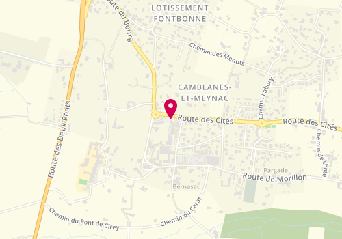 Plan de La Cave de Camblanes, 3 Route des Cités, 33360 Camblanes-et-Meynac