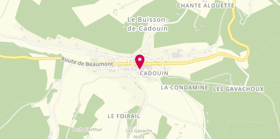 Plan de Roxane et Cyrano, 13 place de l'Abbaye, 24480 Le Buisson-de-Cadouin