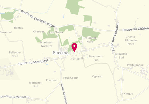 Plan de Scea Lorteaud et Filles - Chateau C, 1 Route Chante Alouette, 33390 Plassac