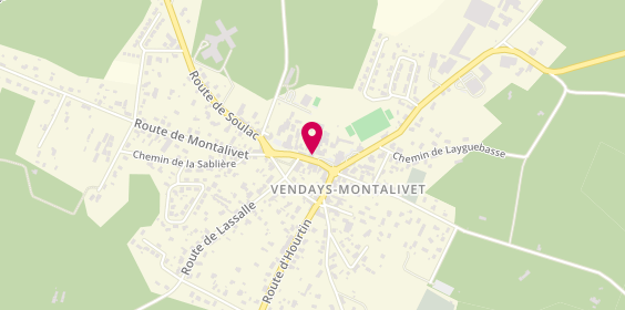 Plan de Au Bon Coin, 15 place de l'Église, 33930 Vendays-Montalivet