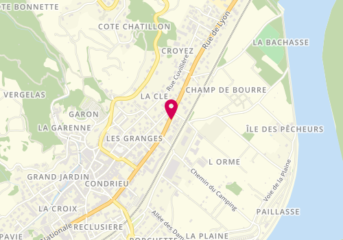 Plan de Domaine Georges-Vernay - Christine Vernay, 1 Rue Nationale, 69420 Condrieu
