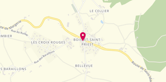 Plan de VIN & PIC, production & vente de vins Loire (42), viticulteur Forez, 20 Bellevue, 42560 Boisset-Saint-Priest