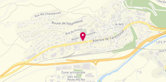Plan de Flacons et Flocons, 697 avenue de la Tarentaise, 73210 Aime-la-Plagne