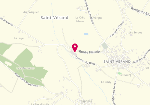 Plan de Vignerons des Pierres Dorées - Cave Beaujolais, le Bady
439 Route Fleurie, 69620 Saint-Vérand