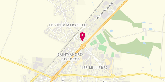 Plan de La Cave d'Umile, 14 Route de Monthieux, 01390 Saint-André-de-Corcy