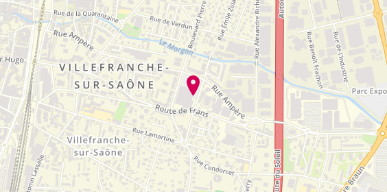 Plan de V And B, 836 Rue Ampère, 69400 Villefranche-sur-Saône