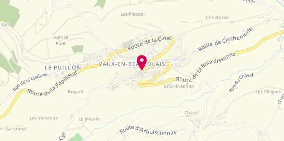 Plan de Chateau de Vaux - Les Vins Yannick de Vermont, Le Bourg, 69460 Vaux-en-Beaujolais