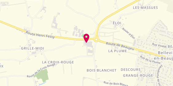 Plan de La Maison des Vignerons Les Vignerons D, 131 Route Henri Fessy, 69220 Belleville-en-Beaujolais