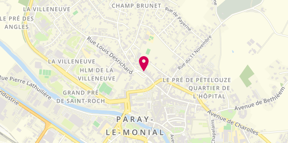 Plan de L'Atelier Rouge Raisin, 20 Rue Louis Desrichard, 71600 Paray-le-Monial