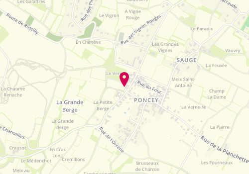 Plan de Domaine de Berlenoy, Hameau de Poncey, D 170
36 Rue de Jambles, 71640 Givry
