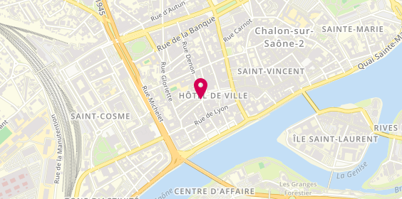 Plan de La Cave des Tonneliers, 17 place de l'Hôtel de Ville, 71100 Chalon-sur-Saône