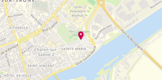 Plan de La Maison des Vins / Caveau, 2 promenade Sainte-Marie, 71100 Chalon-sur-Saône