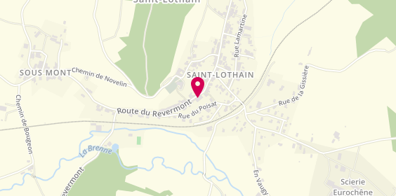 Plan de Les Caves du Poisat - Comte de Sileze, 75 Route du Revermont, 39230 Saint-Lothain