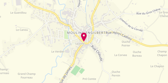 Plan de Le Comptoir Gourmand, 8 place Boucaumont, 58290 Moulins-Engilbert