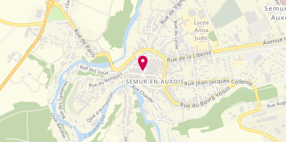 Plan de Oenothèque, 20 Place Notre Dame, 21140 Semur-en-Auxois