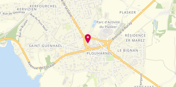 Plan de Ô Délices Saveurs Epicerie Fine, 7 place du Général de Gaulle, 56340 Plouharnel