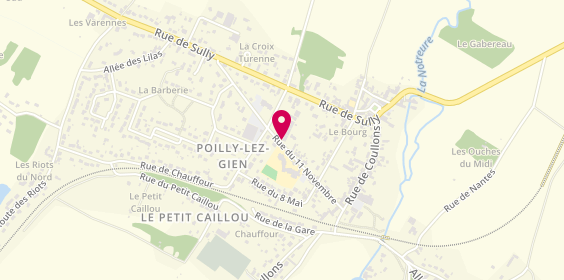 Plan de La Cave du Sommelier de Poilly, Rue du 11 Novembre, 45500 Poilly-lez-Gien