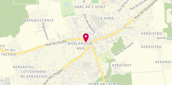Plan de Bêtises et Gourmandiz, 7 Rue du Guilly, 29350 Moëlan-sur-Mer