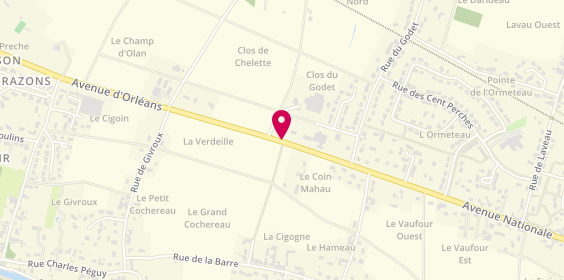 Plan de La Hotte à Vins, 117 Avenue d'Orléans, 45430 Chécy