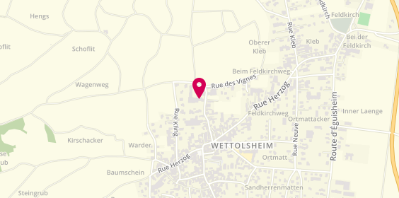 Plan de Vignoble des 2 lunes, 21 Rue Sainte-Gertrude, 68920 Wettolsheim