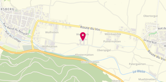 Plan de Domaine Weinbach, 25 Route du Vin, 68240 Kaysersberg