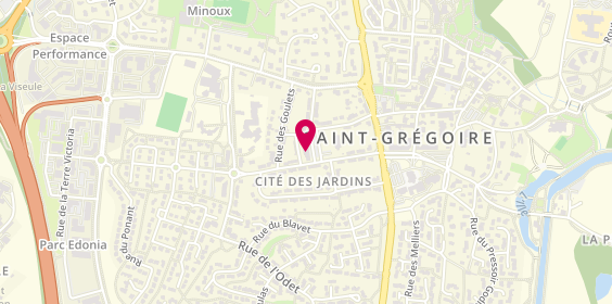Plan de Les Bouteilles Bavardes, 28 Rue du Champ Marque, 35760 Saint-Grégoire