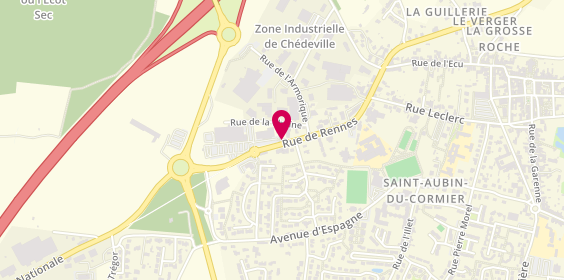 Plan de Le Casier A Bouteilles, 24 Rue de Rennes, 35140 Saint-Aubin-du-Cormier