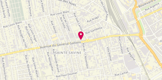 Plan de Comptoir des Vignes, 40 avenue du Général Gallieni, 10300 Sainte-Savine