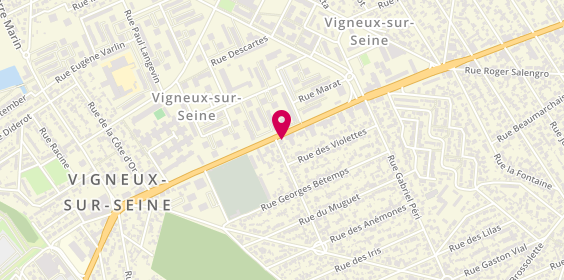 Plan de Inter Caves, 80 avenue Henri Barbusse, 91270 Vigneux-sur-Seine