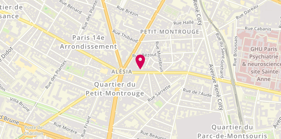 Plan de Nicolas Alésia, 46 Rue d'Alésia, 75014 Paris