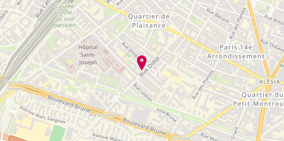 Plan de Abbaye Garden, 88 Rue Didot, 75014 Paris