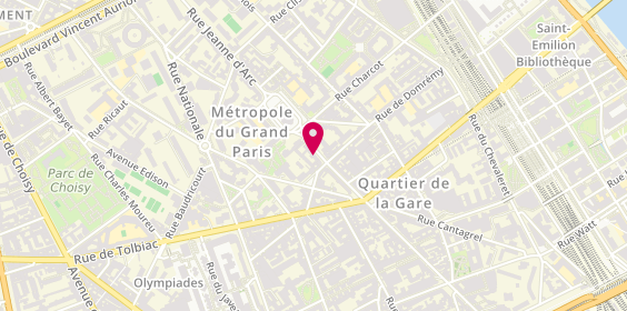 Plan de Nicolas, 5 Rue Jeanne d'Arc, 75013 Paris