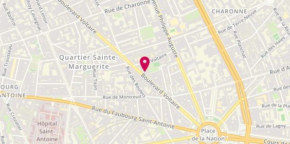 Plan de La Kave du Fromager, 221 Boulevard Voltaire, 75011 Paris