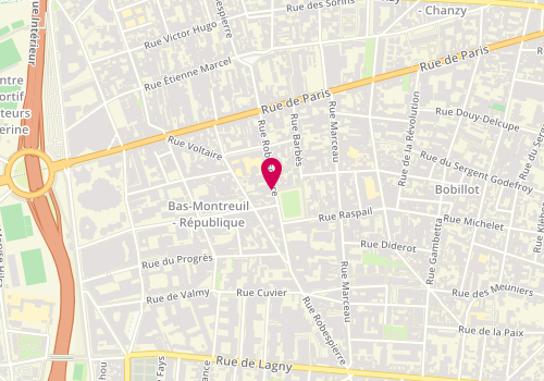 Plan de Sauvageon, 50 Rue Robespierre, 93100 Montreuil