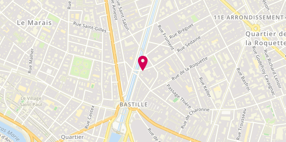 Plan de La Cave, à la Bastille, 6 Rue Sedaine, 75011 Paris