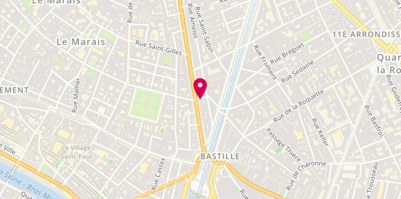 Plan de La Carte des Vins, 26 Boulevard Beaumarchais, 75011 Paris