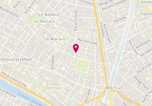 Plan de Nicolas, 28 Rue de Turenne, 75003 Paris