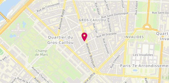 Plan de Nicolas Bosquet, 34 avenue Bosquet, 75007 Paris