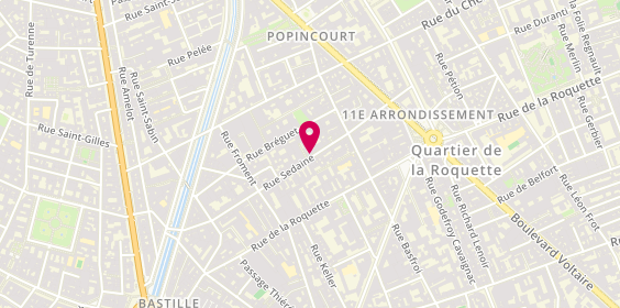 Plan de Les Pieds Sur Terre, 51 Rue Sedaine, 75011 Paris