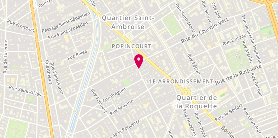 Plan de Établissements Moots, 40 Rue Popincourt, 75011 Paris
